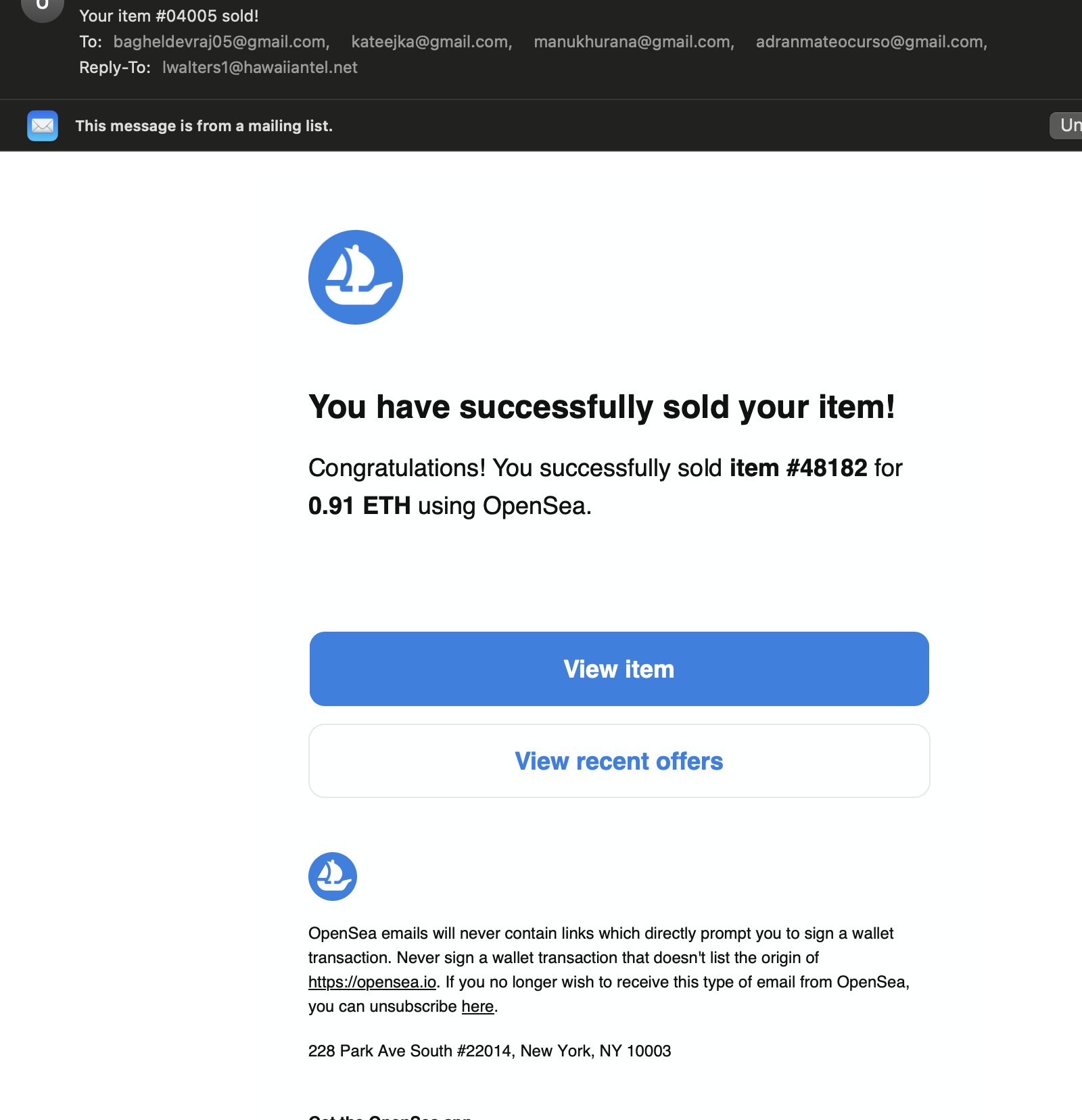 Visual examples of phishing emails highlighting red flags